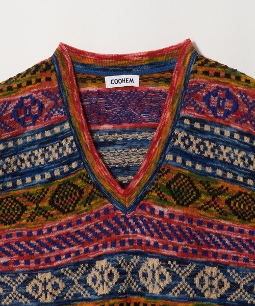Coohem（コーヘン） ベスト ジレ 「COOHEM」3D FAIR ISLE KNIT VEST