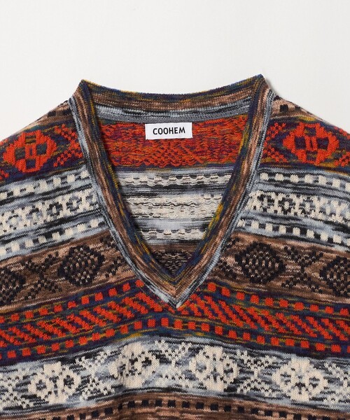 Coohem（コーヘン） ベスト ジレ 「COOHEM」3D FAIR ISLE KNIT VEST