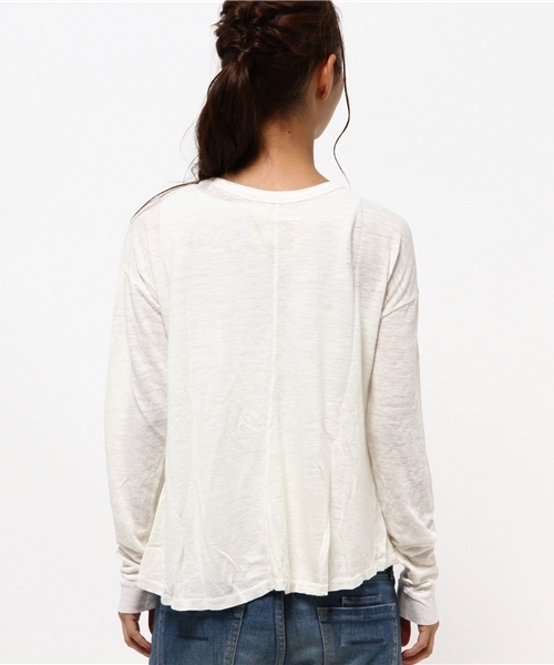 カーディガン 「V::ROOM 」ブイ ルーム/ linen ester jersey  cardigan l/s レディース v::room カーディガン 「V::ROOM 」ブイ ルーム/ linen ester