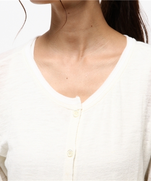 カーディガン 「V::ROOM 」ブイ ルーム/ linen ester jersey  cardigan l/s レディース v::room カーディガン 「V::ROOM 」ブイ ルーム/ linen ester