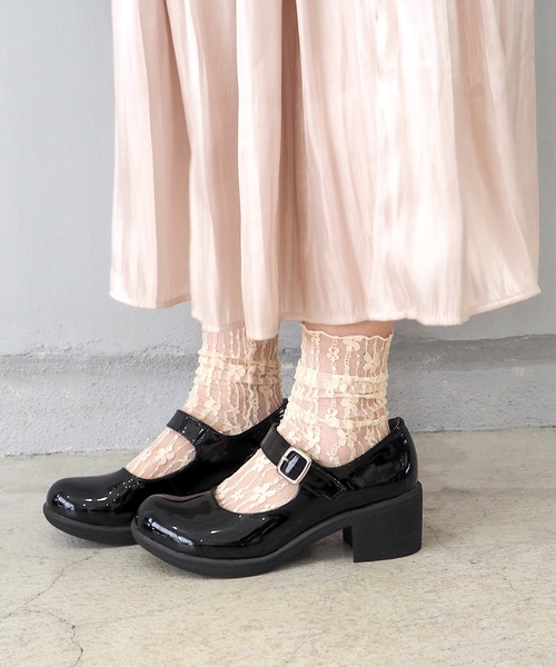 byあしながおじさん パンプス 厚底ストラップシューズ 8980365