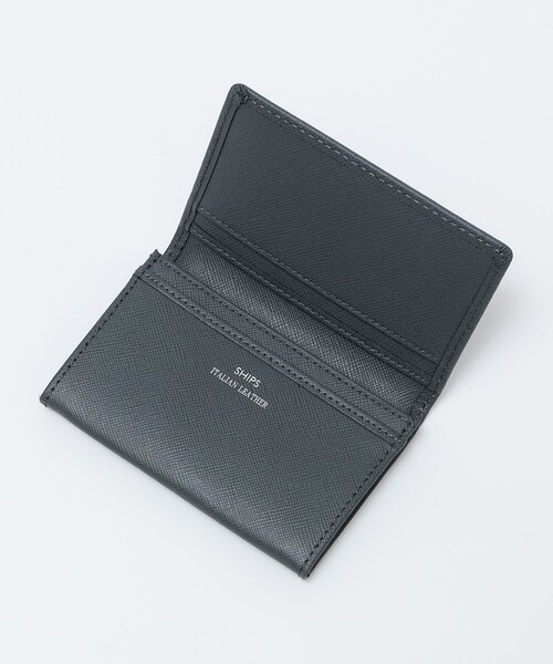 SHIPS カードケース SHIPS:「SAFFIANO LEATHER」イタリアン