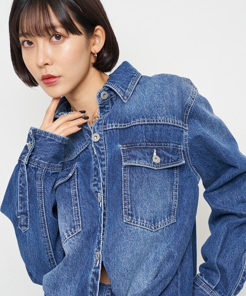 新品未使用 SPIRALGIRL デニムツイードジャケット デニムジャケット SPIRALGIRL（スパイラルガール）の「デニムツィードジャケット