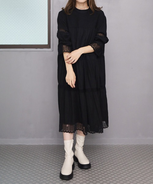 【HIMIKO】トラックソールストレッチブーツ【M/23-23.5cm】ベージュ HIMIKO】トラックソールストレッチブーツ【M/23-23.5cm】ベージュ
