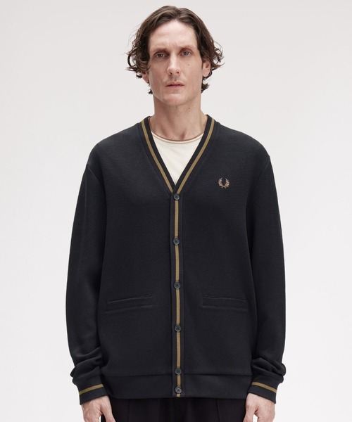 FRED PERRY（フレッドペリー） カーディガン Tipped Pique Texture