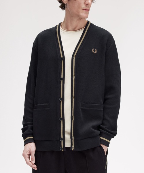 FRED PERRY カーディガン ブラック　L フレッドペリー カーディガン ブラック L Amazon.co.jp