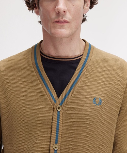 FRED PERRY（フレッドペリー） カーディガン Tipped Pique Texture