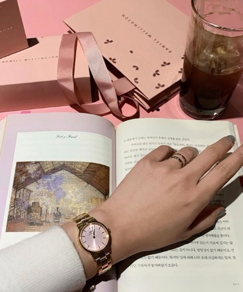 Daniel Wellington 腕時計 ICONIC LINK PINK 28mm レディース