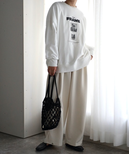 AP STUDIO 人気完売　スウェットプルオーバー AP STUDIO（エーピーストゥディオ）の「PRINT SWEAT PULLOVER