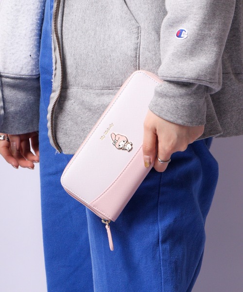 sanrio（サンリオ） 財布 JUNE SELECT バイカラーラウンド長財布