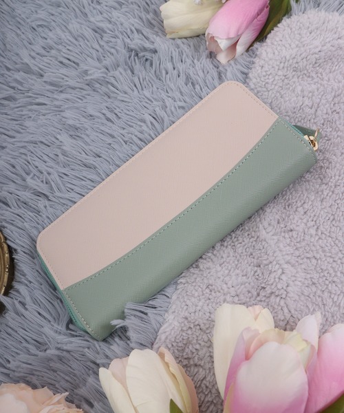 sanrio（サンリオ） 長財布 財布 JUNE SELECT バイカラーラウンド長
