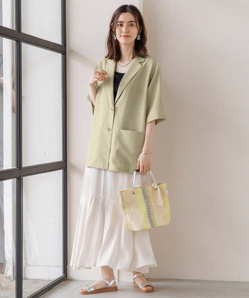 ☆新品☆ LEPSIM リネンライクルーズジャケット セール】《リネンライクドライシリーズ》リネンライクルーズW5分