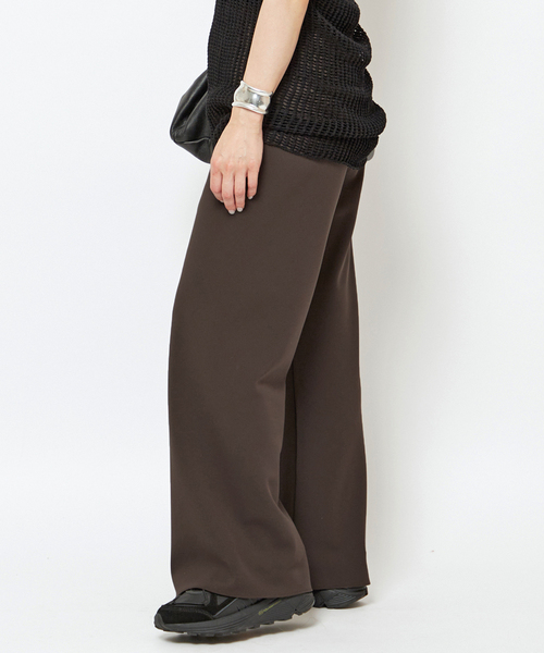 APSTUDIO エラスティックパンツ 36　ブラウン　2023 エラスティックパンツ(ブラウン)（スラックス）｜AP STUDIO（エーピー