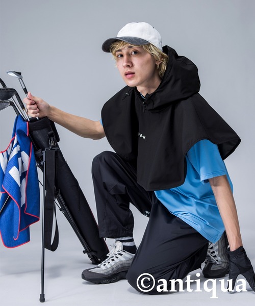 antiqua レインコート カッパ 「STCH」メッシュ生地レイン