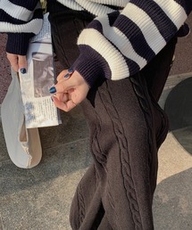 deux amour パンツ ケーブルニットパンツ レディース : ZOZOTOWN Yahoo