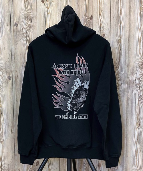 パーカー Schott/ショット/HOODED SWEAT FIRE BUTTERFLY/ファイア