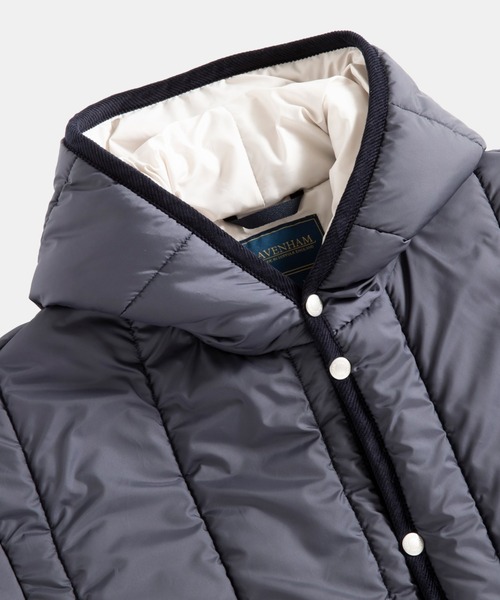 ラベンハム クレイドン ロングコート　グレー LAVENHAM コート ジャケット VERTICAL BIG QUILT CRAYDON MENS