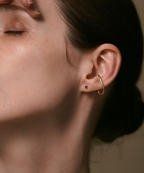 ete bijoux ピアス 「ピース」 K18YG SV925 ナチュラルストーン
