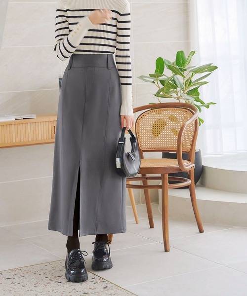 KOBE LETTUCE スカート ストレッチスラックス風タイトスカート  