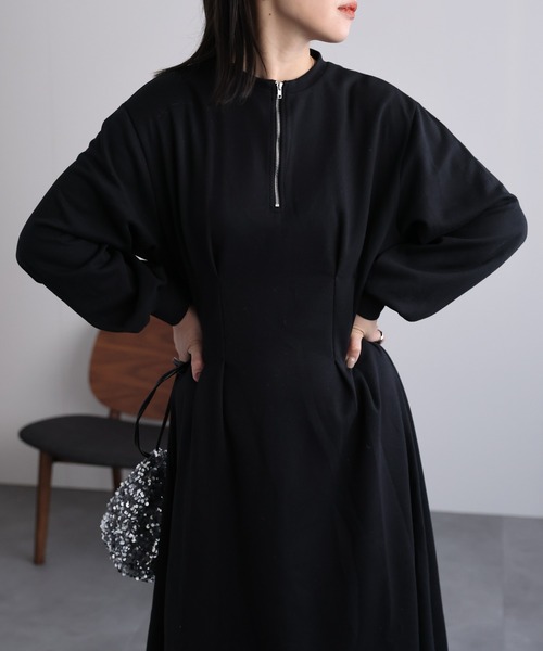 ap retro ワンピース ハーフジップ ポンチワンピース : ZOZOTOWN Yahoo