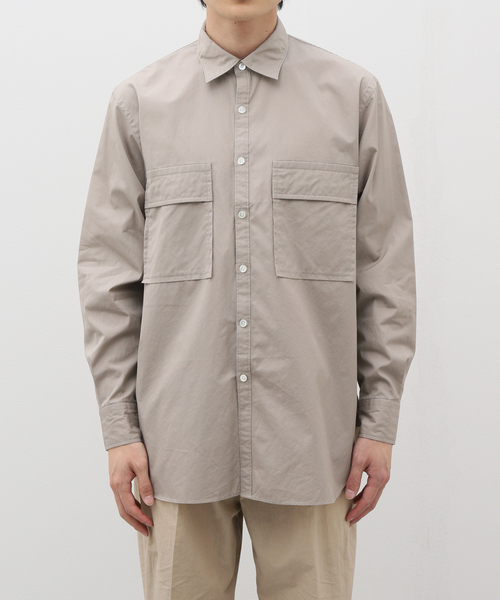 【新品】（1）:colon コロン シャツ ドレスシャツ CSH-4 CSH-4 – 1/60 Linen Cloth – Biege / ダブルポケット シャツ