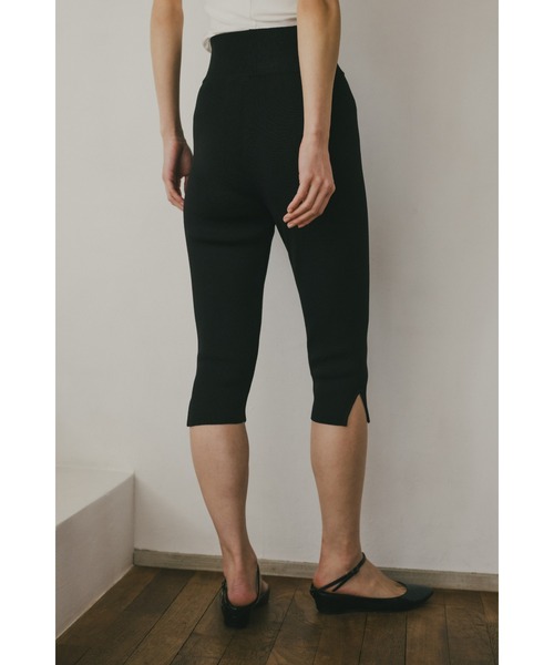 STYLEMIXER パンツ ニットスリットバイカーパンツ レディース