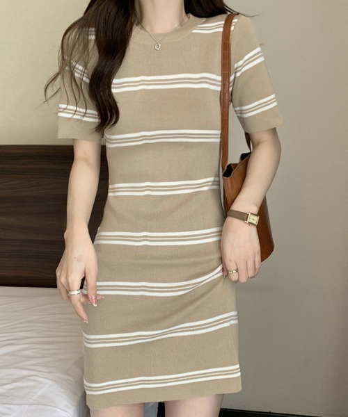 miniministore（ミニミニストア） ワンピース 半袖 サマーニット
