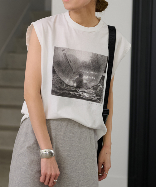 FRAMeWORK（フレームワーク） tシャツ Tシャツ フォトプリントノースリ