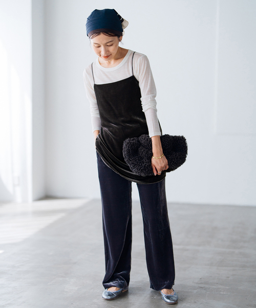 IENA キャミソール Silk Mix ベルベット レディース : ZOZOTOWN Yahoo 