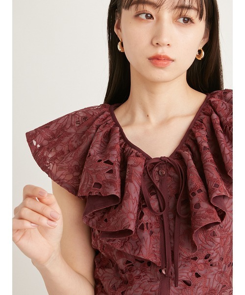 「SNIDEL」 ノースリーブブラウス ONE SIZE グレー レディース SNIDEL 「SNIDEL」 ノースリーブブラウス ONE SIZE グレー