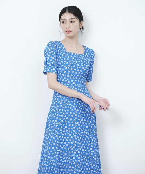 BLUE×PALANG（ブルーパラン） ワンピース 半袖 ORIGINAL PRINT FLOWER 