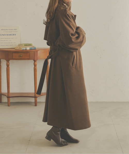 Ambre Neige（アンブルネージュ） ステンカラーコート FREE モカ