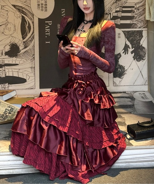 ワンピース 切り替えティアードワンピース : ZOZOTOWN Yahoo!店