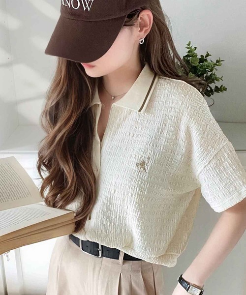 DEUXIEME CLASSE - 美品！yonfa スカーフ 付きTシャツ　ベージュ Amazon.co.jp: スカーフ柄 ベージュ カットソー Tシャツ
