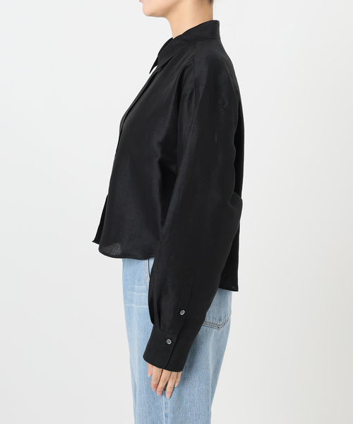 IENA ブラウス シャツ ラミーリヨセルショートシャツ レディース