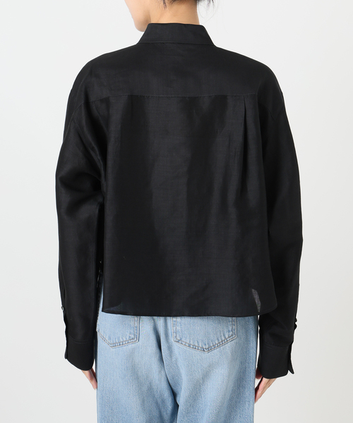 IENA ブラウス シャツ ラミーリヨセルショートシャツ レディース