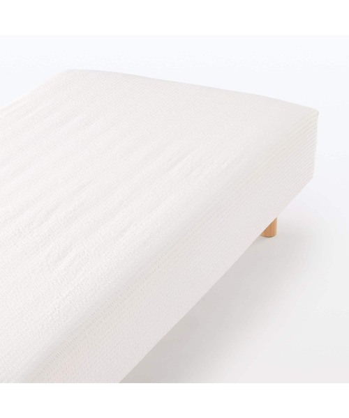 無印良品（MUJI） ベッド 寝具 綿 サッカー織 ボックスシーツ・SS