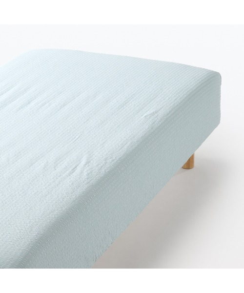 無印良品（MUJI） ベッド 寝具 綿 サッカー織 ボックスシーツ・SS