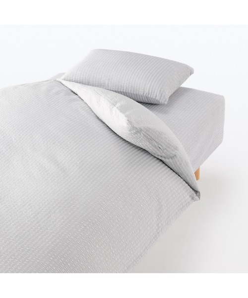 無印良品（MUJI） ベッド 寝具 綿 サッカー織 ボックスシーツ・SS