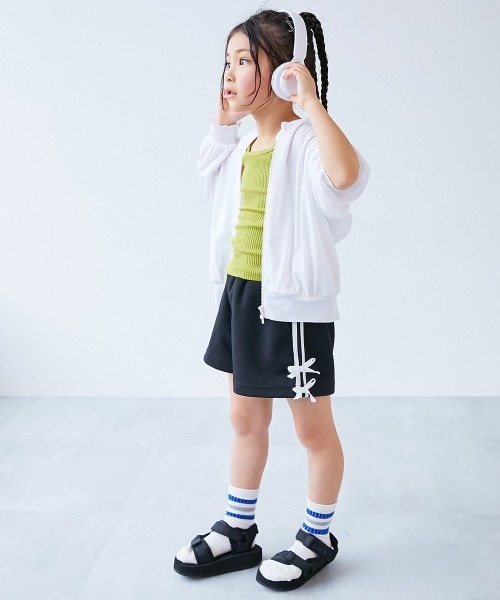 devirock パンツ リボン付き サイドラインショートパンツ キッズ