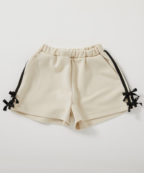 devirock パンツ リボン付き サイドラインショートパンツ キッズ