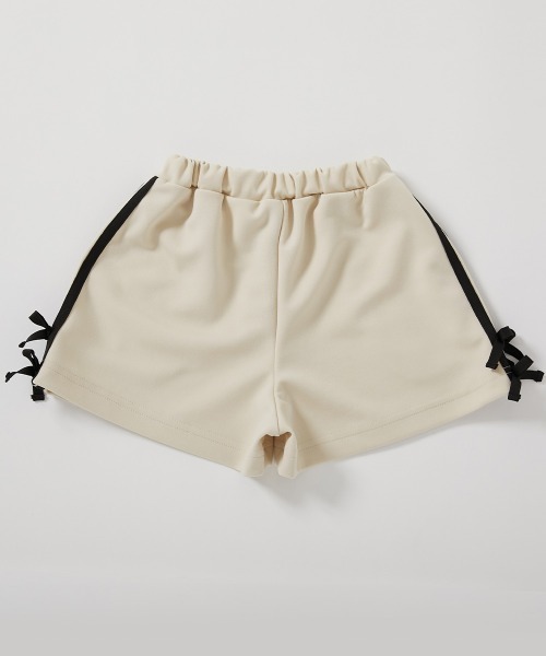 リボン付き黒ショートパンツ リボン付きタックショートパンツ(90~130cm)(90cm ネイビー
