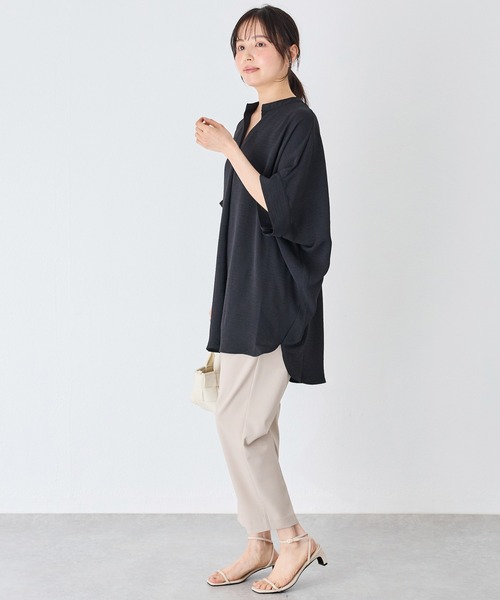 ブラウス シャツ ORGANDY SKIPPER SHRIT レディース INCEDE ブラウス シャツ スキッパーロングブラウス レディース