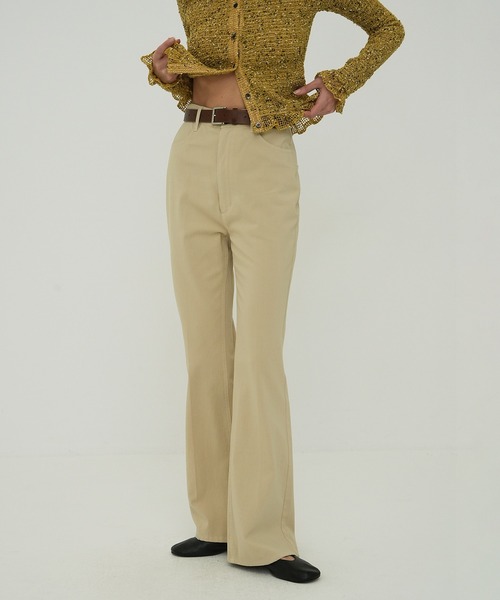 CLANE（クラネ） パンツ FIT FLARE CENTER PRESS PANTS レディース