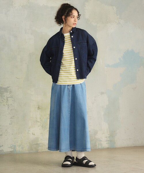 J.PRESS YORK STREET デニムジャケット gジャン 「WOMEN」ソフトワイド