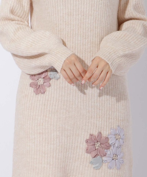 「WILLSELECTION」 ニットワンピース MEDIUM オフホワイト レディース_画像6