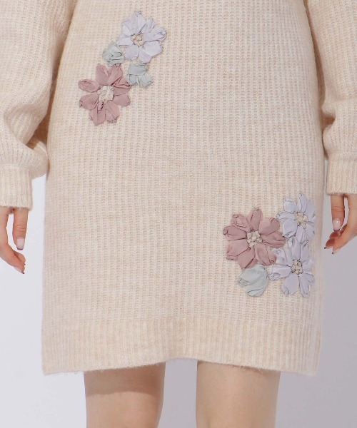 「WILLSELECTION」 ニットワンピース MEDIUM オフホワイト レディース_画像7