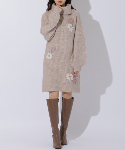 「WILLSELECTION」 ニットワンピース MEDIUM オフホワイト レディース_画像8