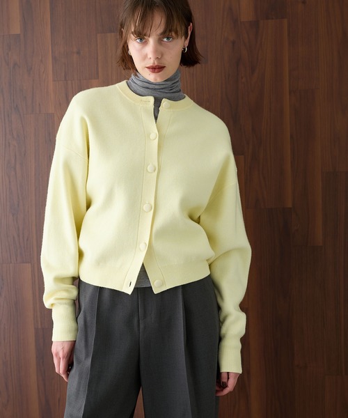 N.O.R.C ニットカーディガン フリー イエロー レディース : ZOZOTOWN