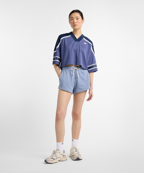人気★New Balance レディース スリム リンガーTシャツ 4色 New Balance tシャツ ジャージメッシュショートスリーブTシャツ